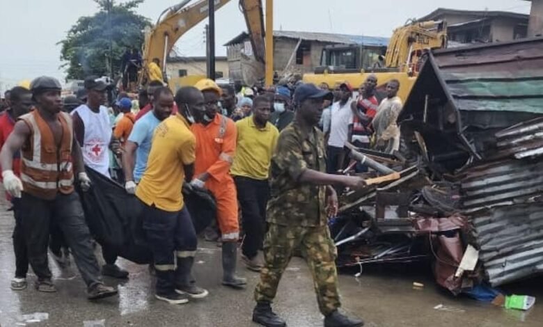 A baby girl has died after shopping mall collapsed