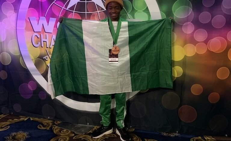 12-year-old Nigerian wins bronze