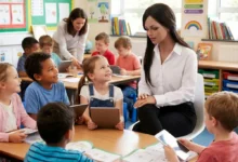 AI robot in classroom