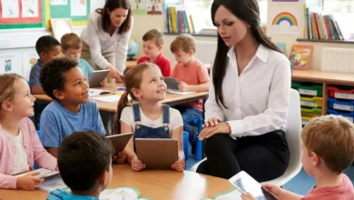 AI robot in classroom