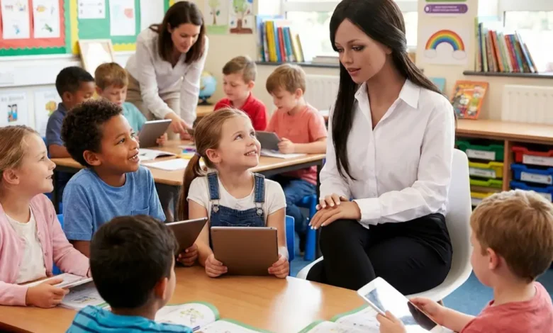 AI robot in classroom