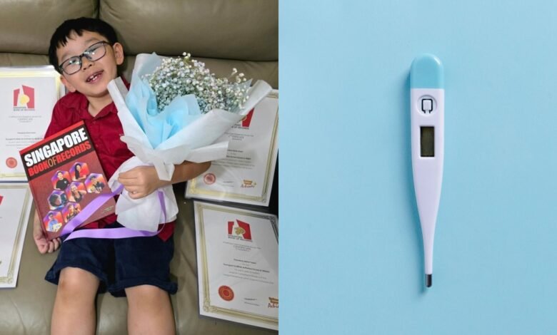 8-year-old Singapore boy sets record